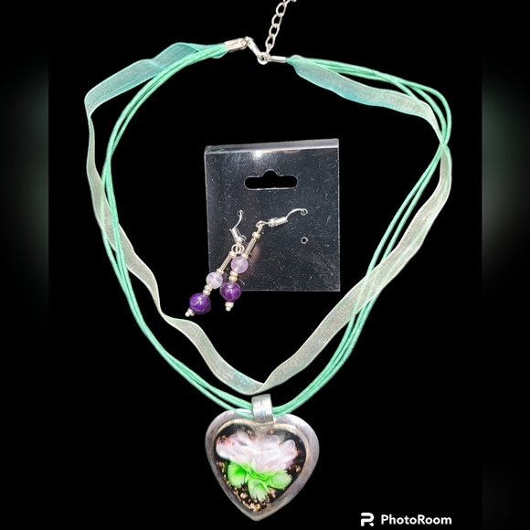 Handmade Necklace and Earrings set by Cactus Flower - Picture 1 of 8